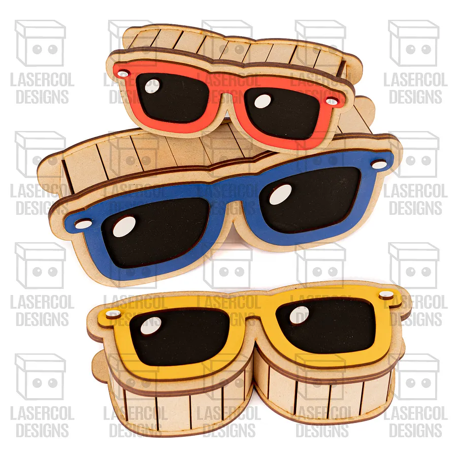 Glasses Shaped Boxes Set 1 (3 Sizes) - Laser Cut Files product image (7)
