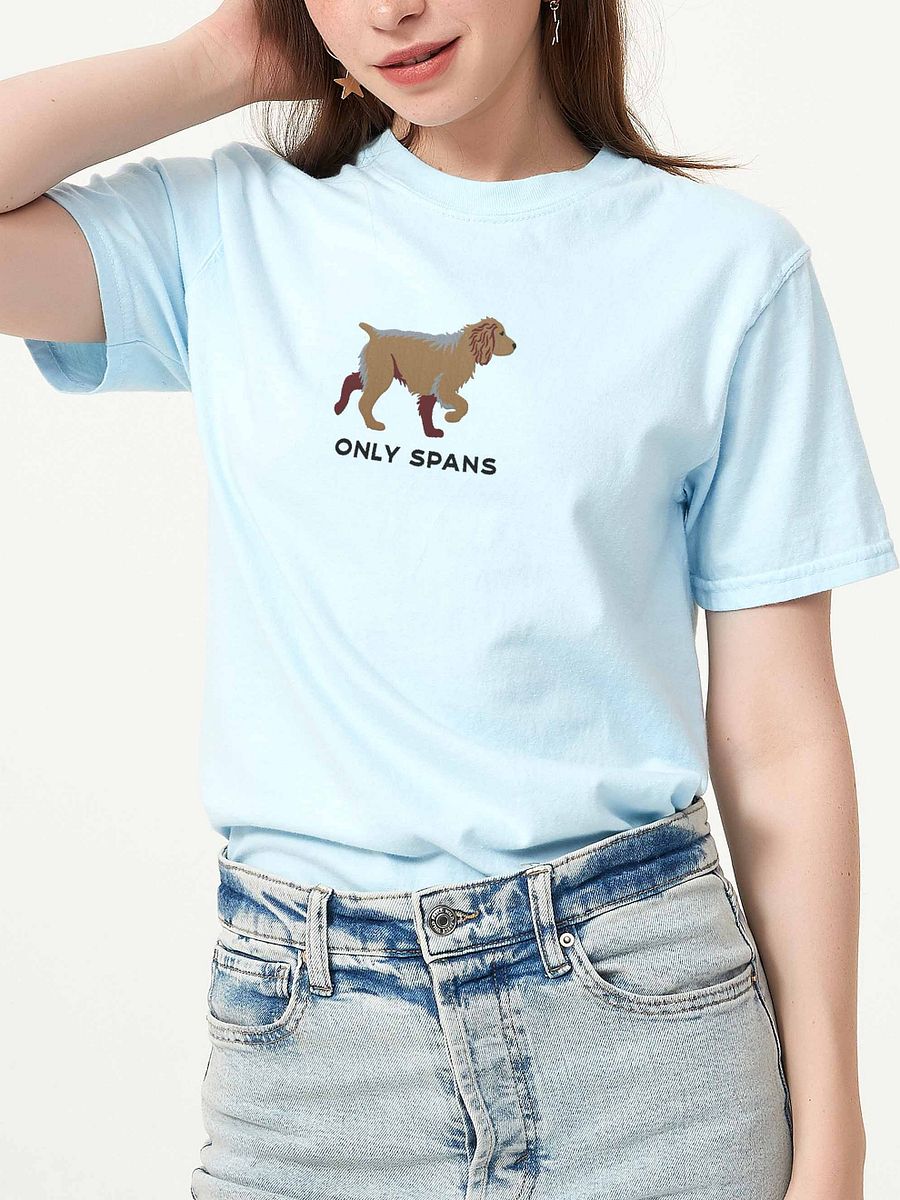 Only Spans T-Shirt(Embroidered) of a Working Cocker Spaniel(Tan) product image (2)