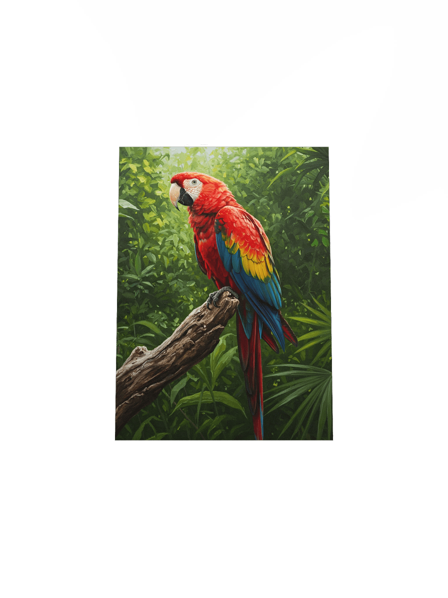 Scarlet Macaw Oil Painting Poster product image (45)