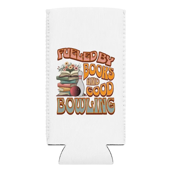 Fueled By Books And Good Bowling Literary Strike Can Cooler product image (2)