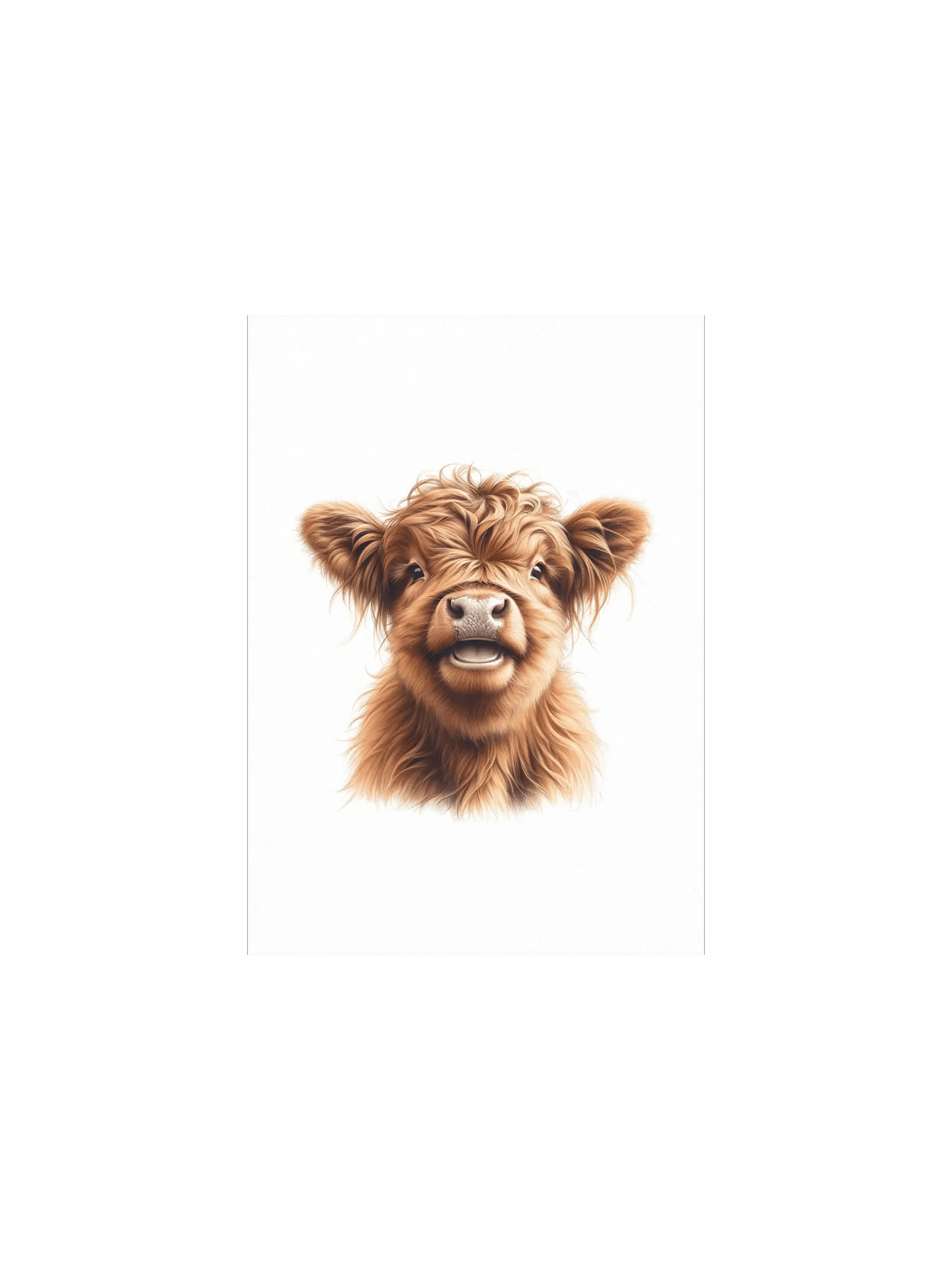 Happy Brown Highland Cow Nursery Print product image (2)