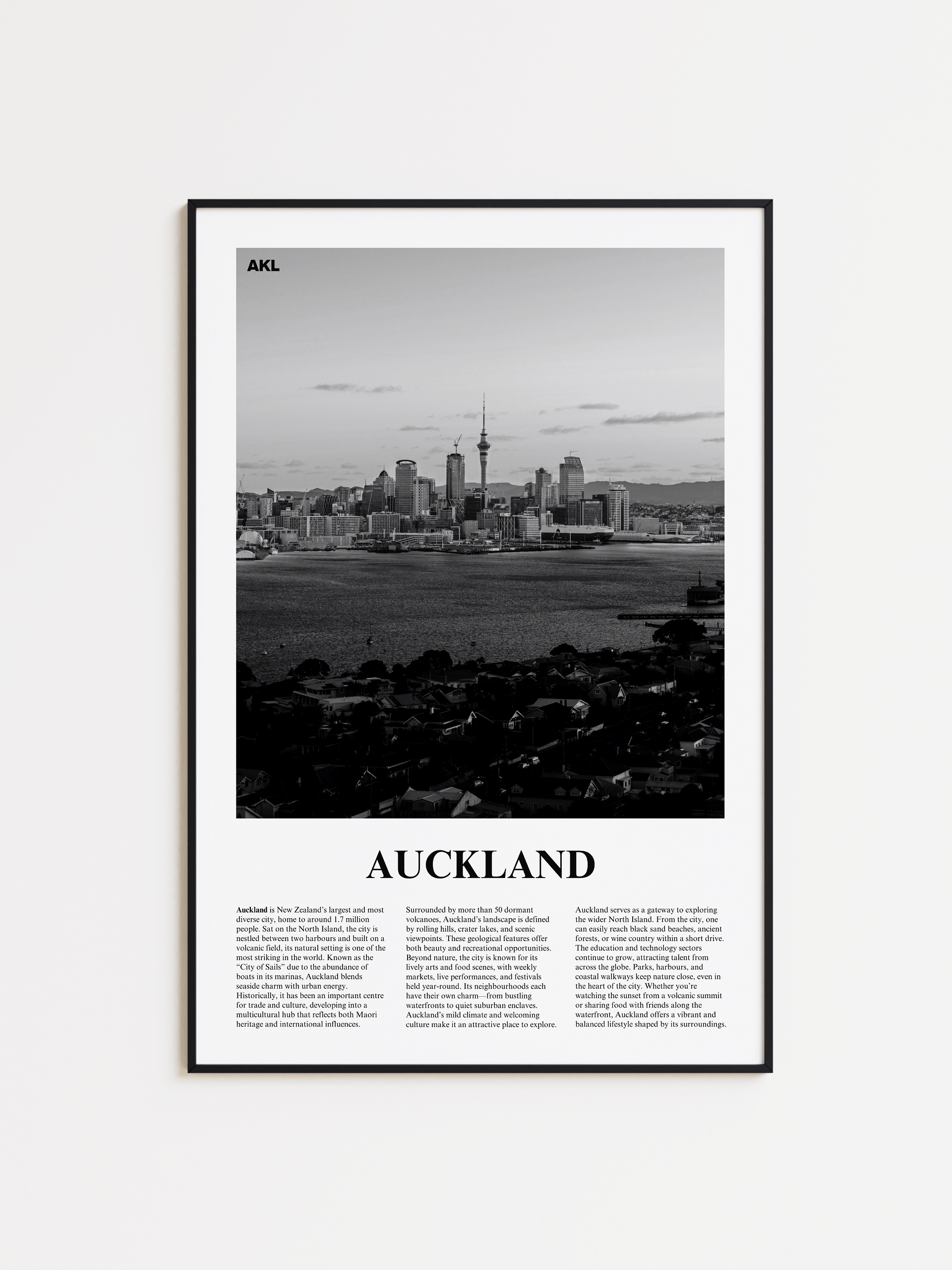 Auckland 01 Newspaper Poster | Framed product image (1)