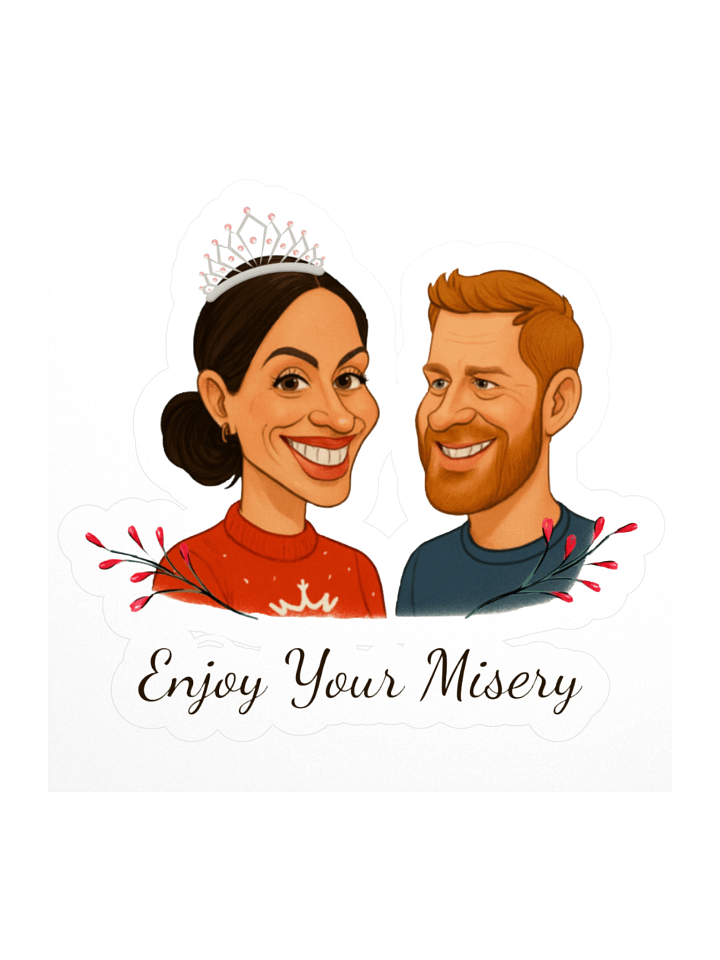 Royal Parody – “Enjoy Your Misery” Collectible Kiss-Cut Sticker (3″) | As Never Collection product image (1)