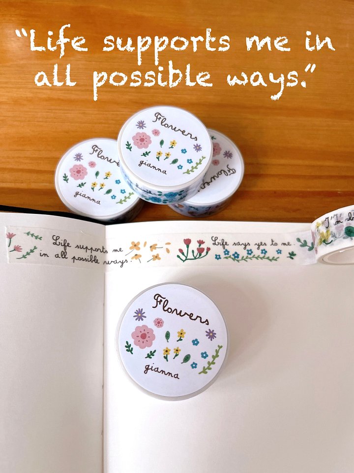 Flowers | Affirmations Washi Tape product image (1)