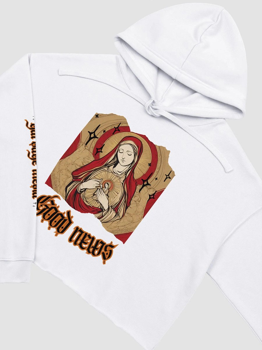 Good News, Grace Garbage Media Logo Cropped White Hoodie product image (3)