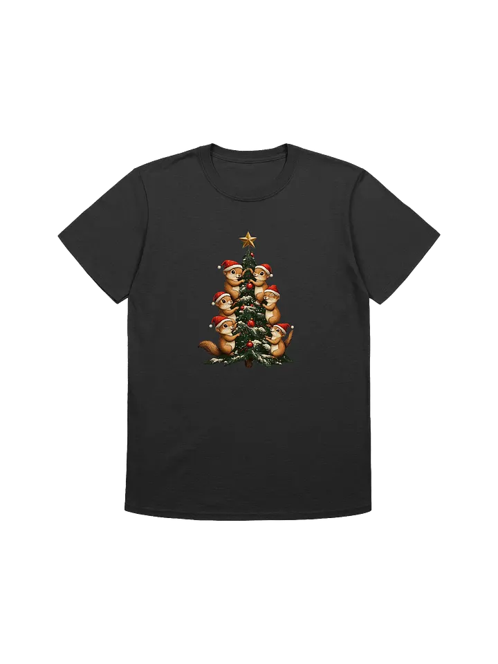 Cute Baby Squirrels Christmas Tree Unisex T-Shirt product image (3)