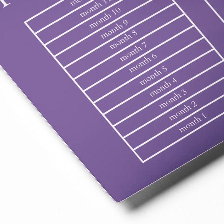HIGHFALUTIN ANNUAL RENT TRACKER (white design 8) product image (2)