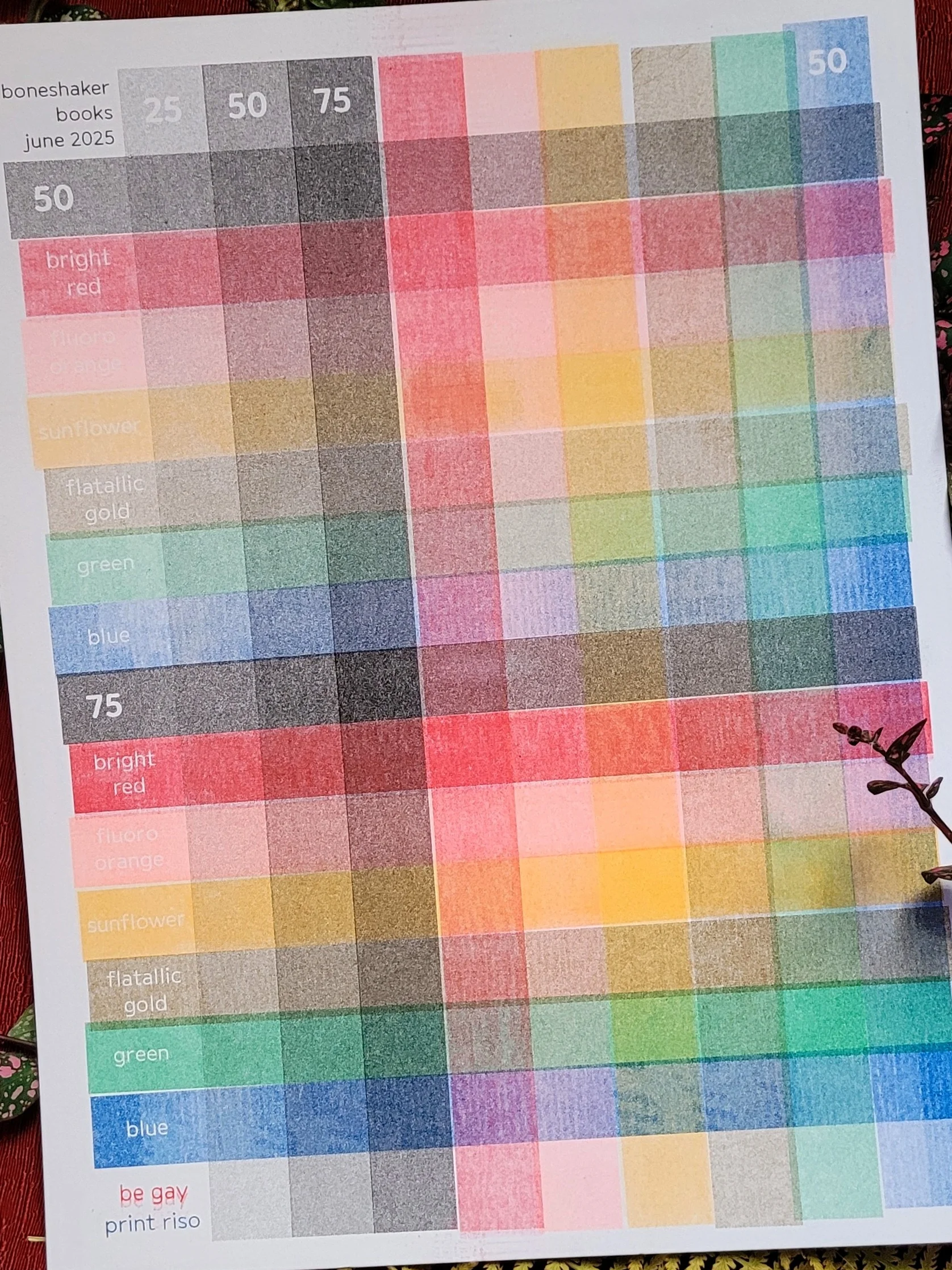 Riso Color Chart Print product image (1)