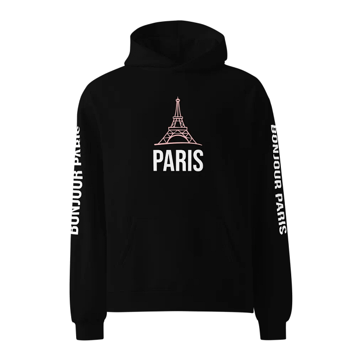 'Bonjour Paris' Eiffel Tower Paris Oversized Hoodie product image (1)