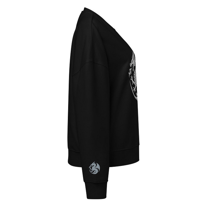 🩶 100% Organic Cotton - Silver Dragon – Eternal Flame Edition Sweater product image (2)