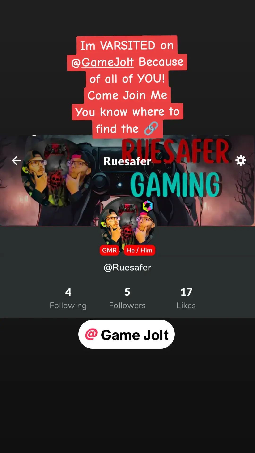 Because of all of you here on TikTok and YouTube I was able to get VERIFIED on @Game Jolt Thank You from the bottom of my heart! Come join an amazing platform for games with me! you know here to look! Keep Being Awesome 😁🤘❤️