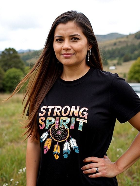 Strong Spirit: Bold Dreamcatcher Native Pride T-Shirt product image (1)