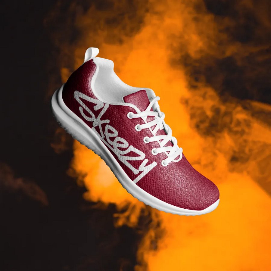 Solid Color Skeezy DRK RED/WHT product image (10)
