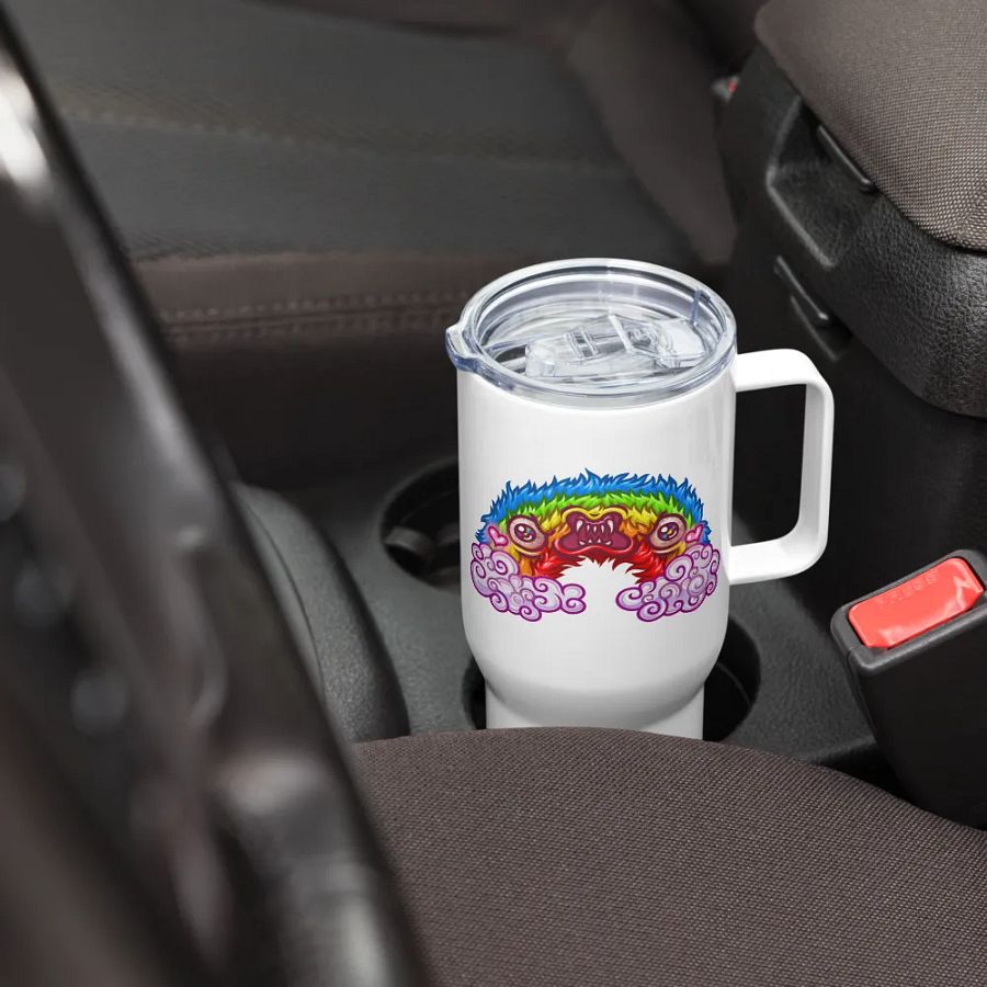 Gay Wrath Rainbow Travel Mug (With Handle) product image (7)