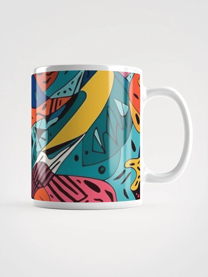 Vivid Abstract Mosaic Mug-White product image (1)