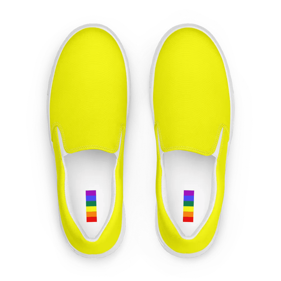 Men's Bright Yellow Slip-On Canvas Shoes product image (2)