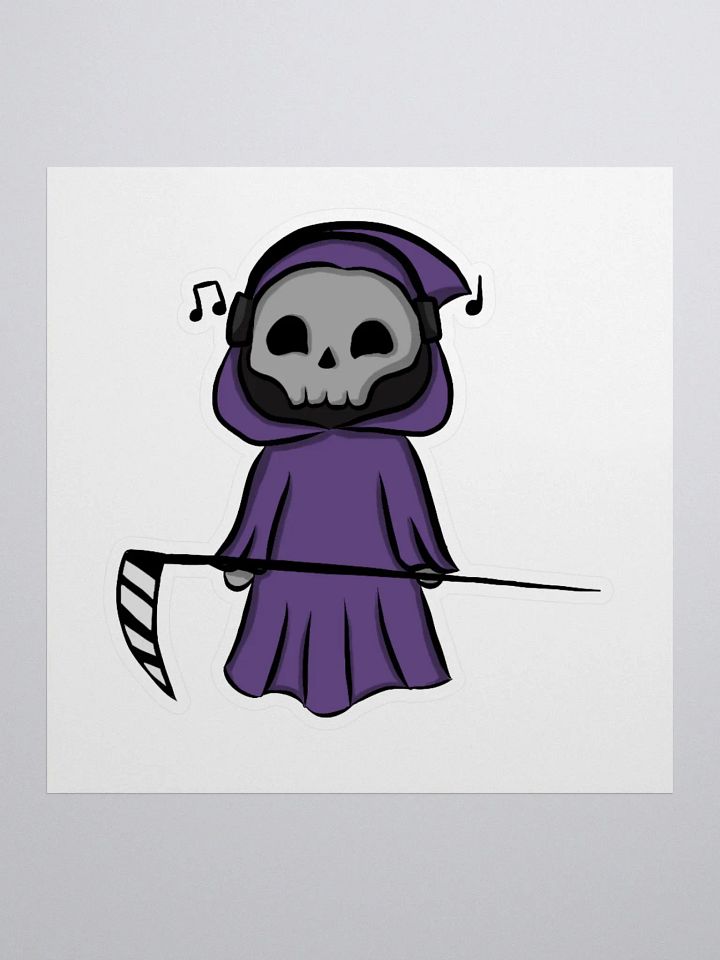 Jammin' Out Grim Kiss Cut Sticker product image (1)