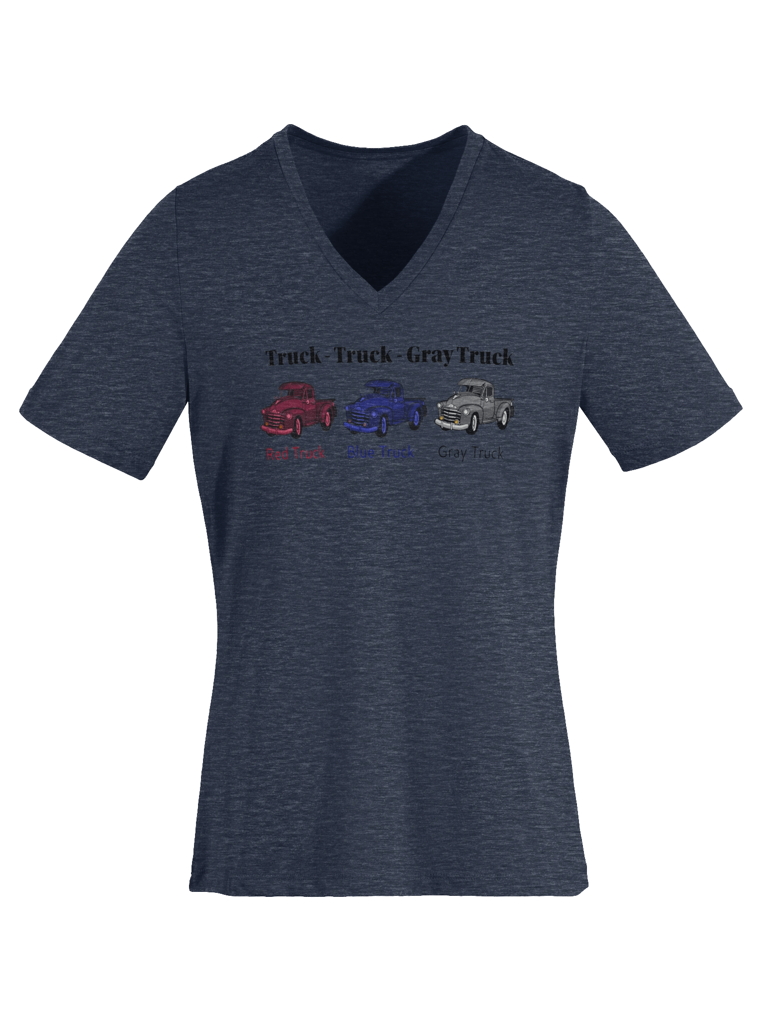 Truck Truck Gray Truck T-Shirt (Womens V-Neck) product image (6)