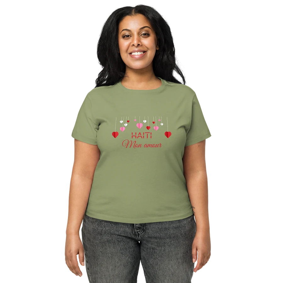 Haiti Mon Amour Women Hearts High-Waisted Tee product image (1)