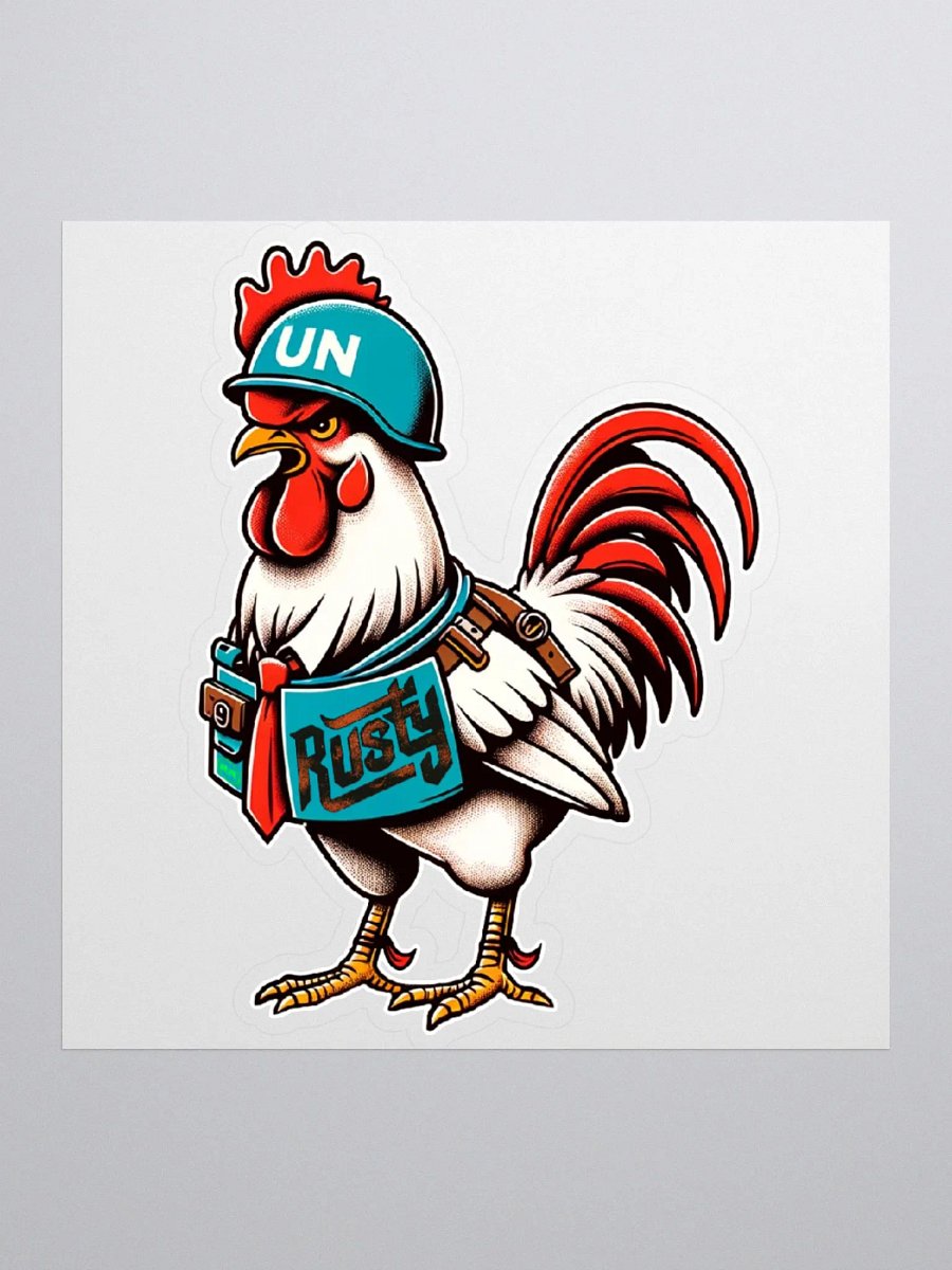 Rusty Rooster Kiss Cut Stickers (Cigar-Free Edition) product image (1)