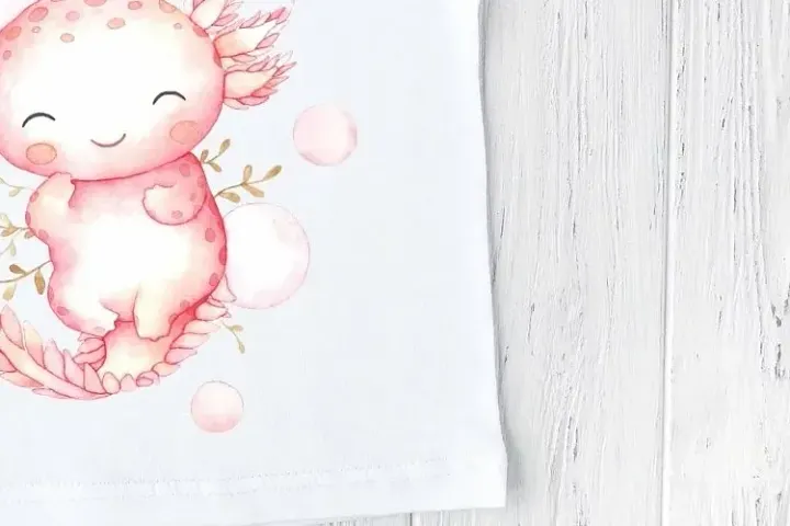 Axolotl Watercolor Illustration | Sublimation Design product image (2)