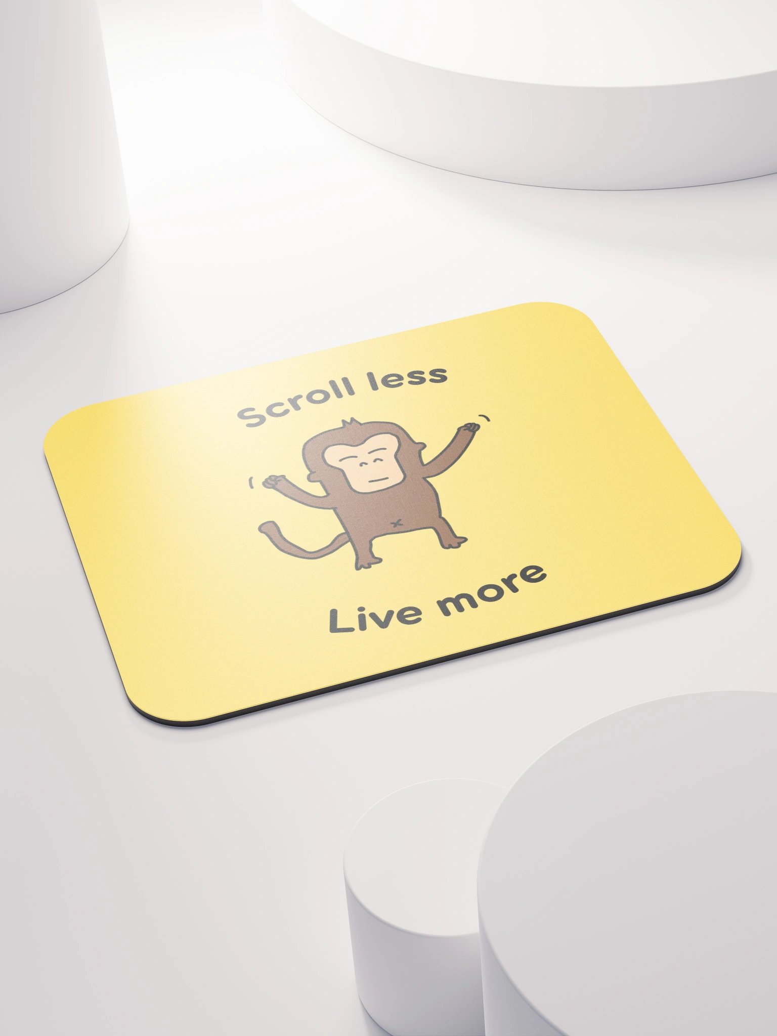 "Scroll Less, Live More" Mouse Pad product image (5)
