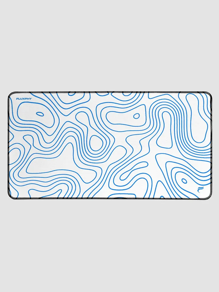 White Blue Topography Mousepad by Fluxphy product image (1)