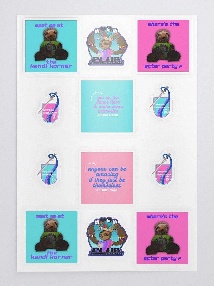 PLUR Kingdom Sticker Sheet product image (1)