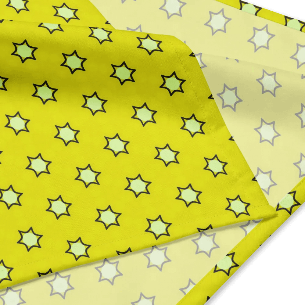 Pet's yellow star print bandana product image (3)