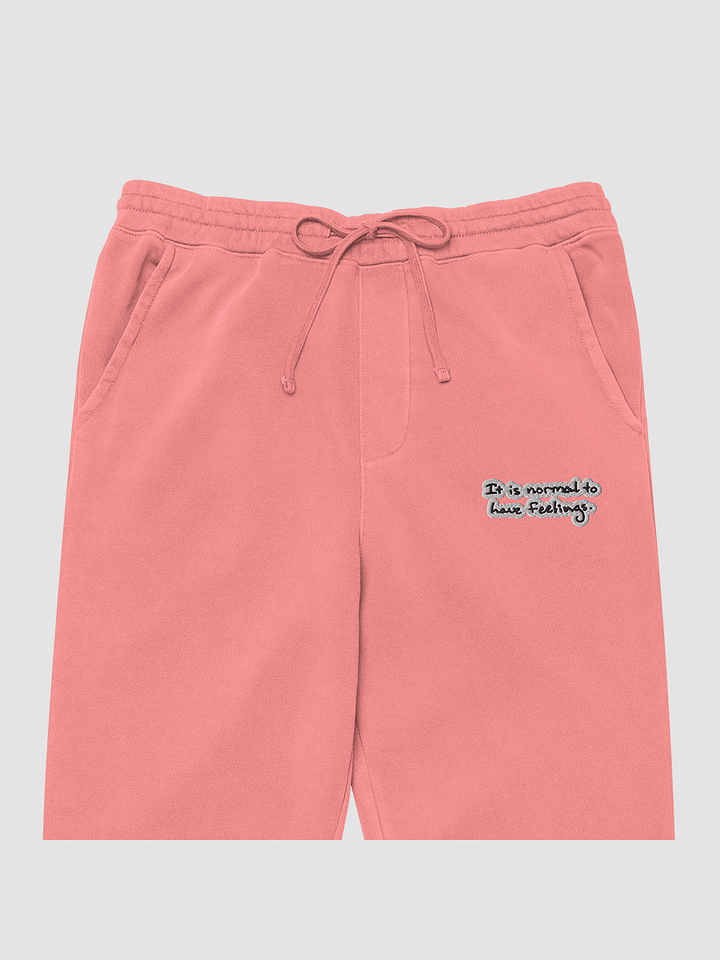 It is normal to have feelings. embroidered pigment sweatpants (bubble design) product image (1)