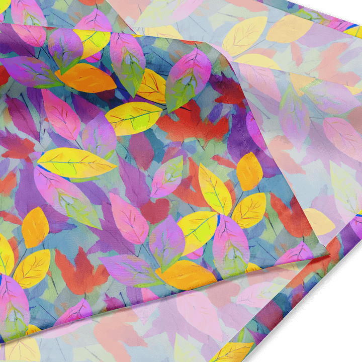 Yellow Pink Leaves Bandana product image (4)