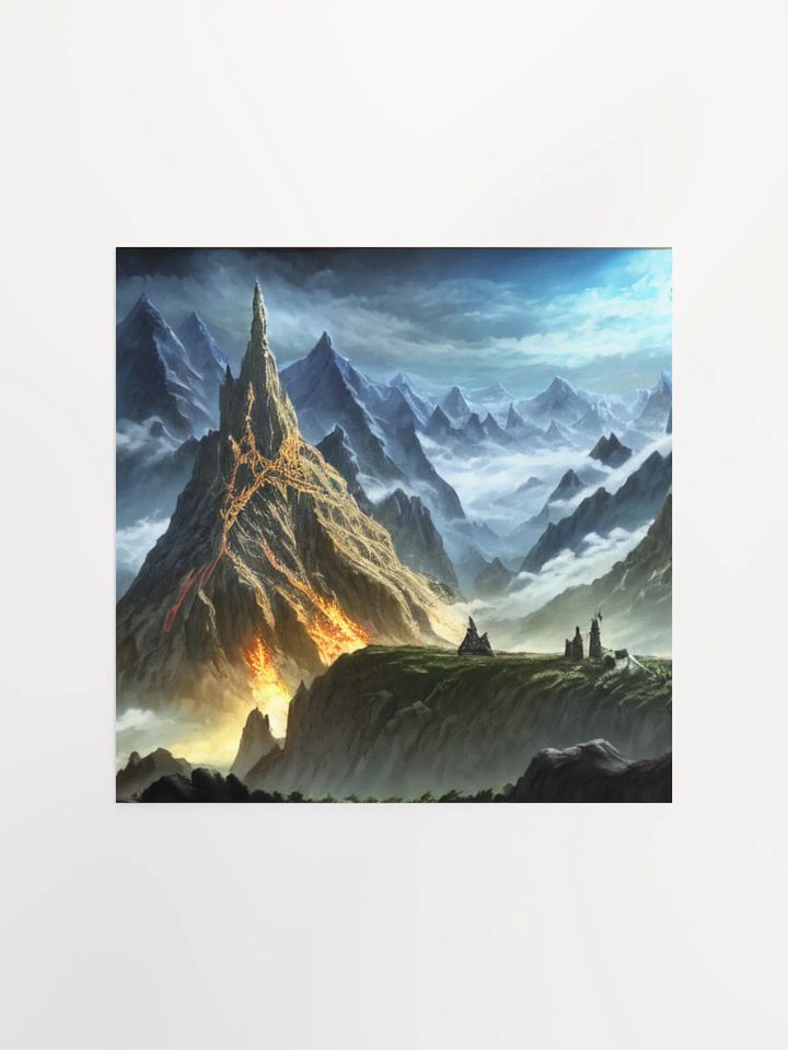Fiery Mountain Majesty Lord Of The Rings Anime Concept Art Poster product image (2)