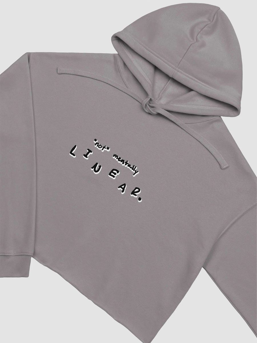 *not* mentally linear (shadow design) printed cropped hoodie product image (3)