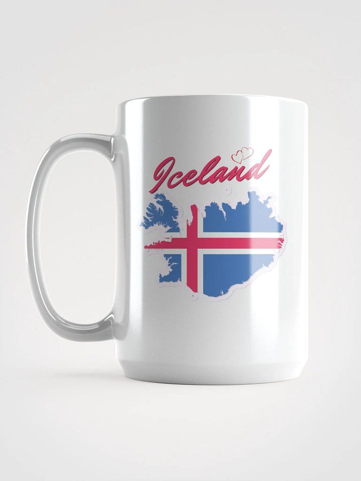Icelandic Flag Map White Glossy Mug product image (1)