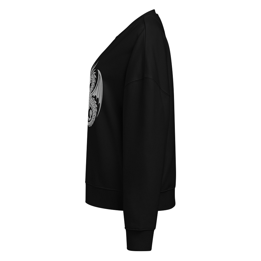 🩶 100% Organic Cotton - Silver Dragon – Eternal Flame Edition Sweater product image (4)
