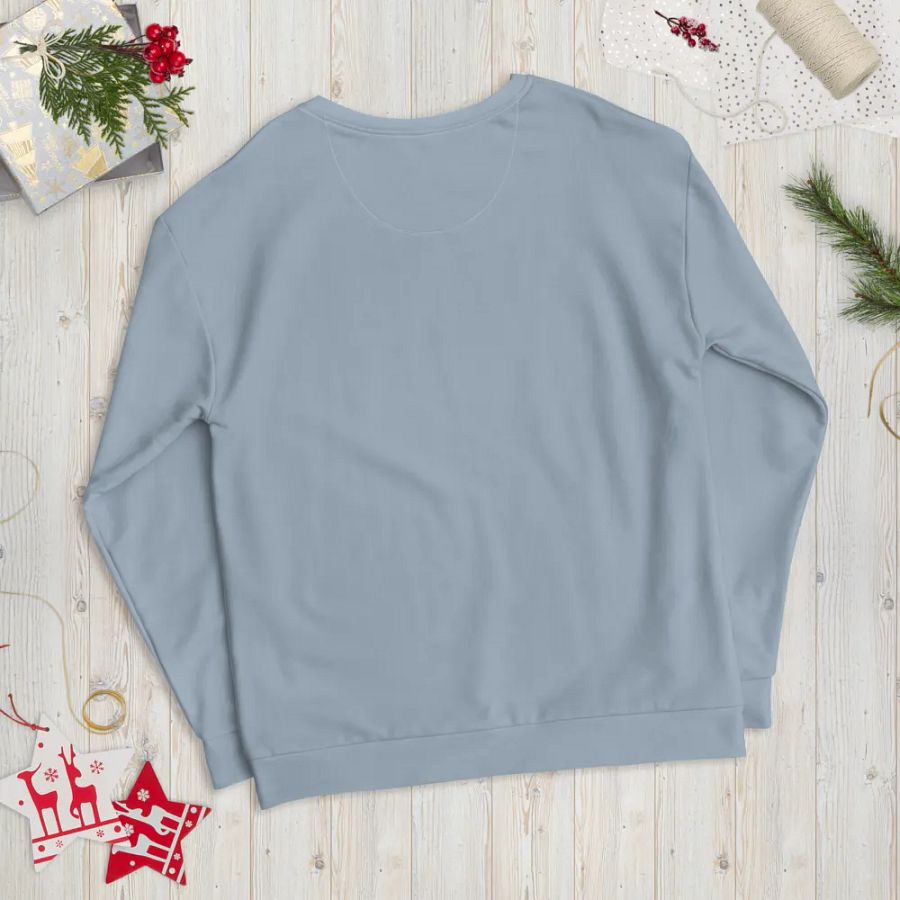 Plain Light Grayish Blue True Summer Unisex Recycled Polyester Heavyweight Premium Sweatshirt by Treasure Pie product image (12)