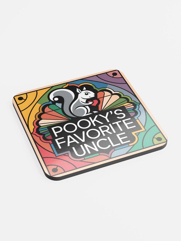 Coaster or micro art piece: pooky's favorite uncle nouveau x deco stained glass product image (2)