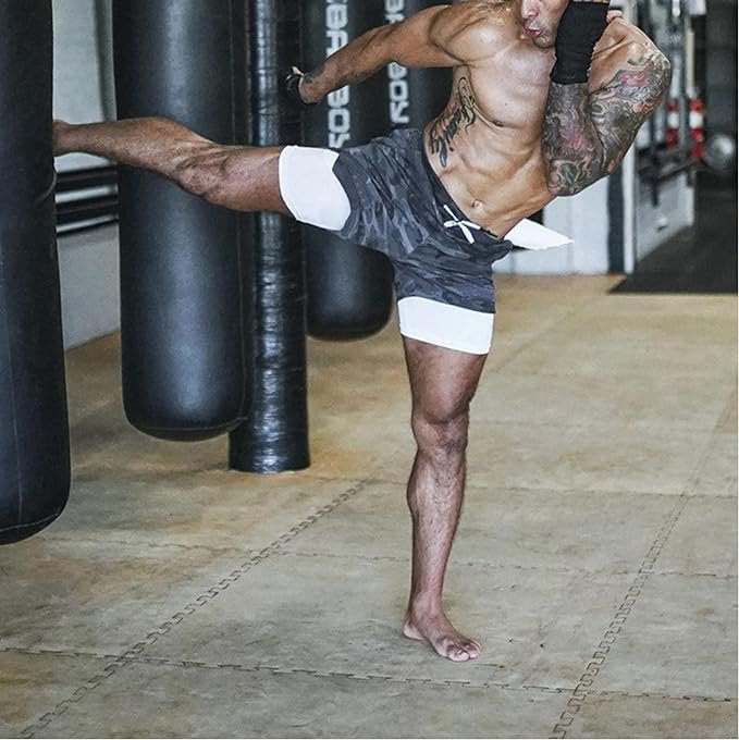 Gym Workout Shorts 2024 Running Men 2 In 1 Double-deck Quick Fitness Jogging Shorts product image (4)