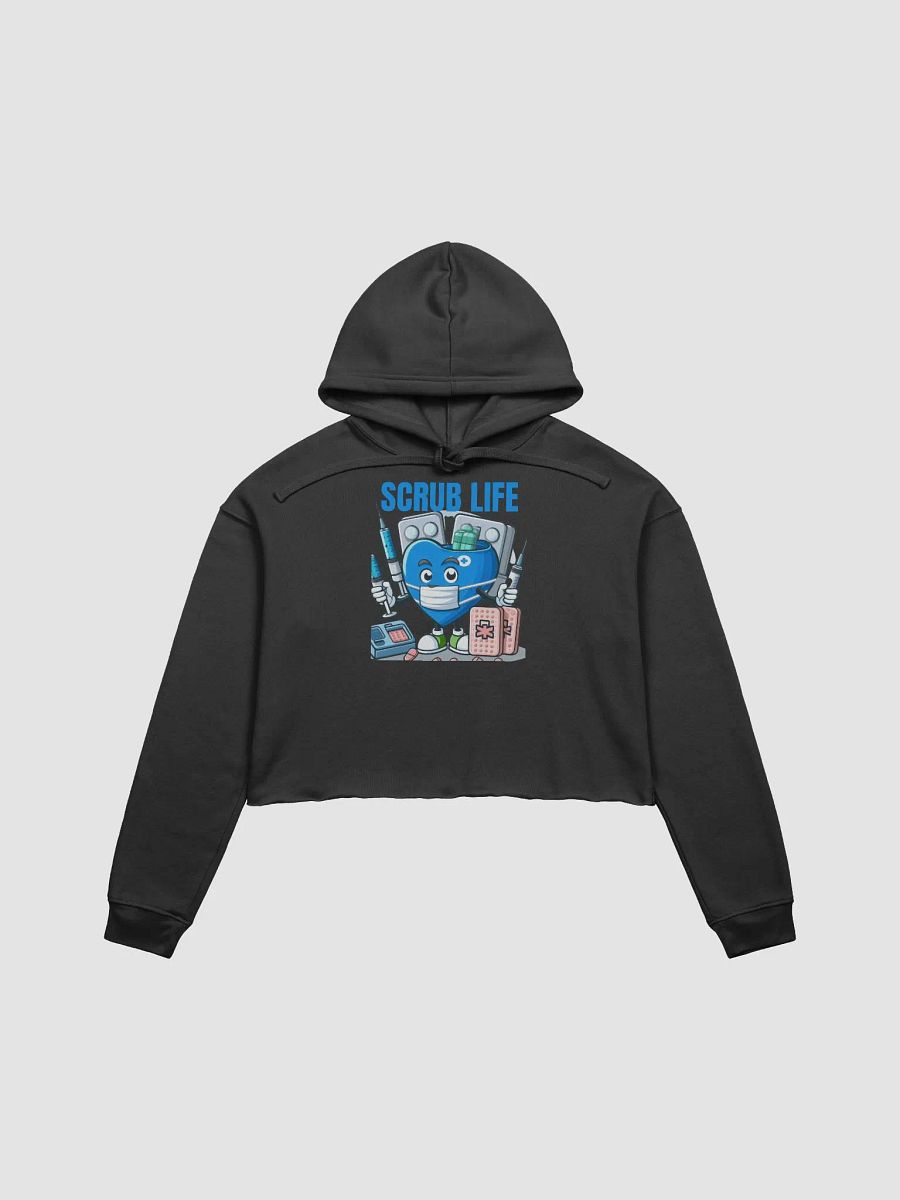 Scrub Life Heart Cartoon Crop Hoodie product image (2)