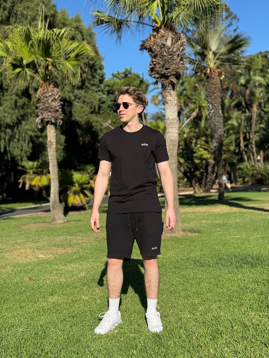 Nice. Embroidered Sweatshorts (Black) product image (10)