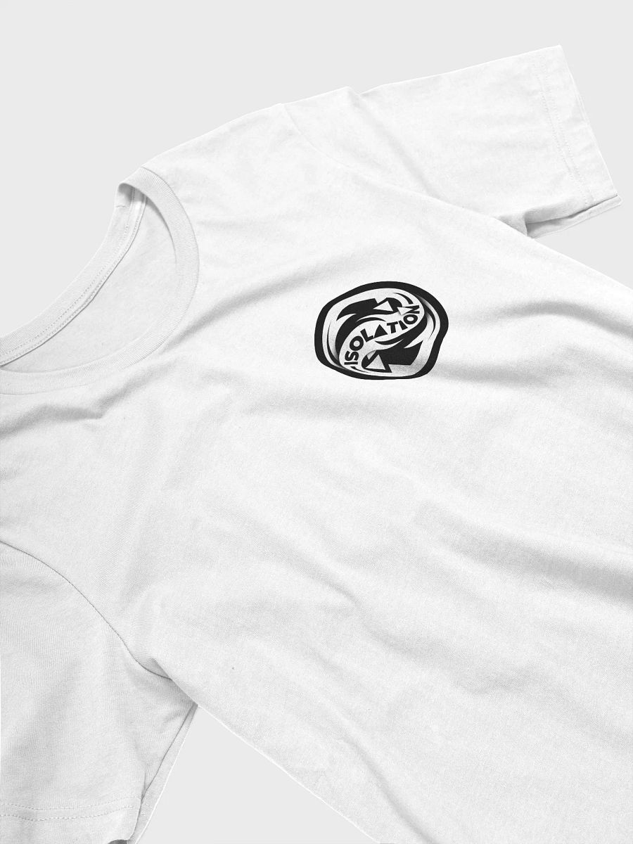 ISOL▲TION — 2024 — LOGO & TEXT (PIN) — SUPERSOFT T-SHIRT — B&W product image (4)