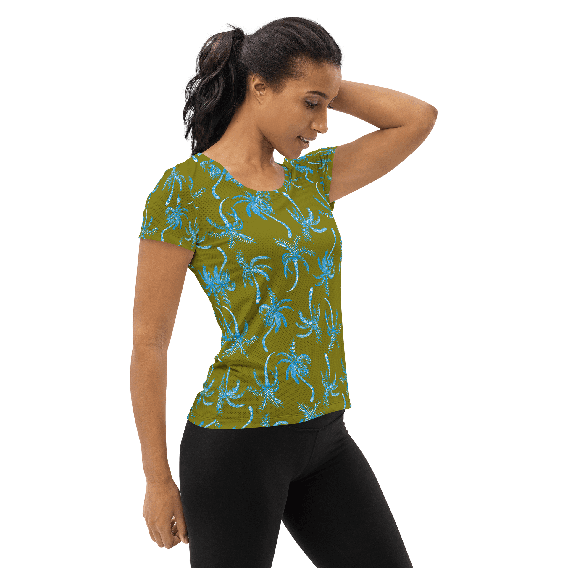 Neon Palmtree | Women's Athletic T-Shirt product image (7)