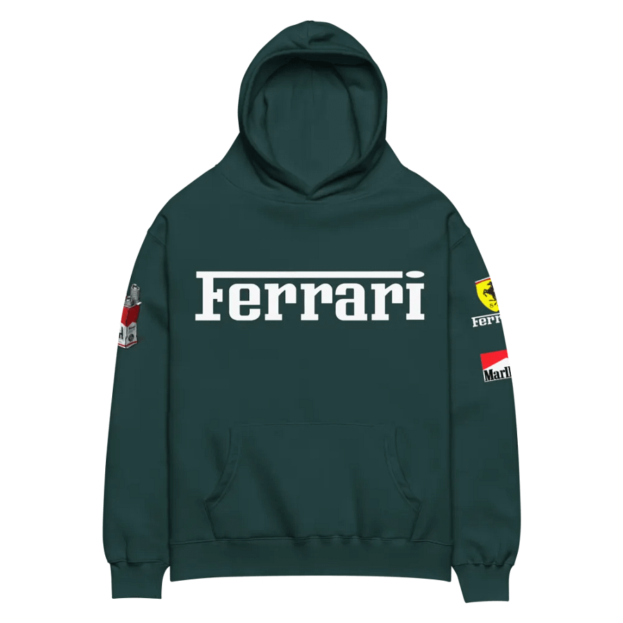 FERRARI MARLBORO Logo Unisex Oversized Green Hoodie product image (6)