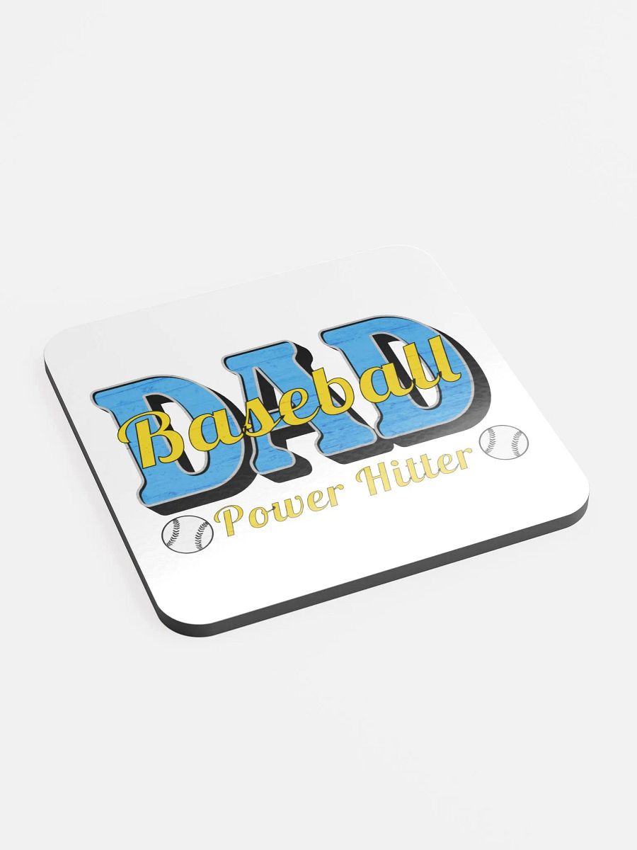 Dad Baseball Power Hitter Cork Coasters product image (2)