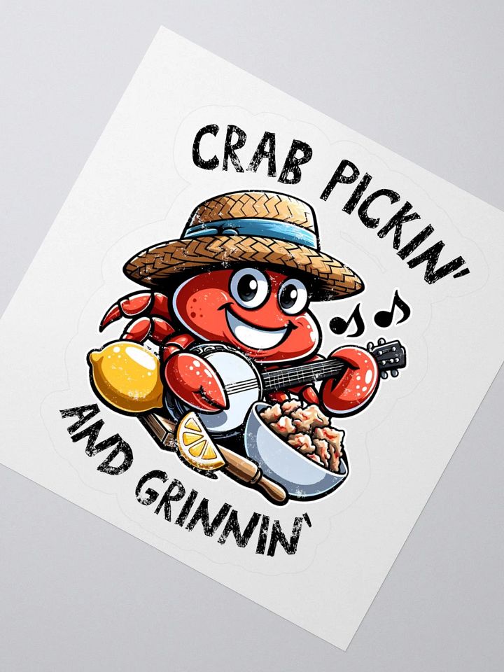 Crab Pickin' and Grinnin' Sticker product image (4)