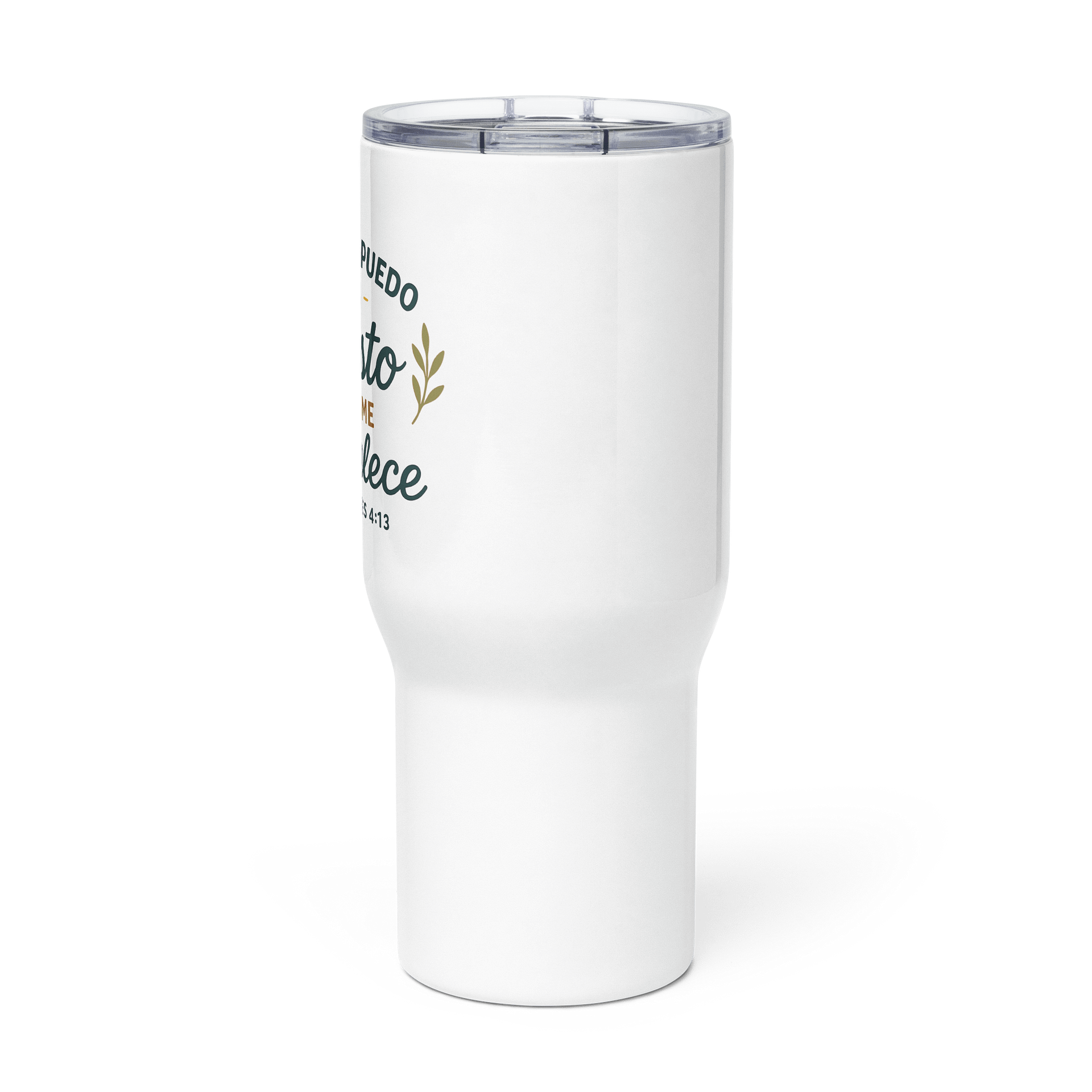 Ceramic Mug cristiana con tapa – “Todo lo puedo en Cristo” (Filipenses 4:13) – En español product image (2)