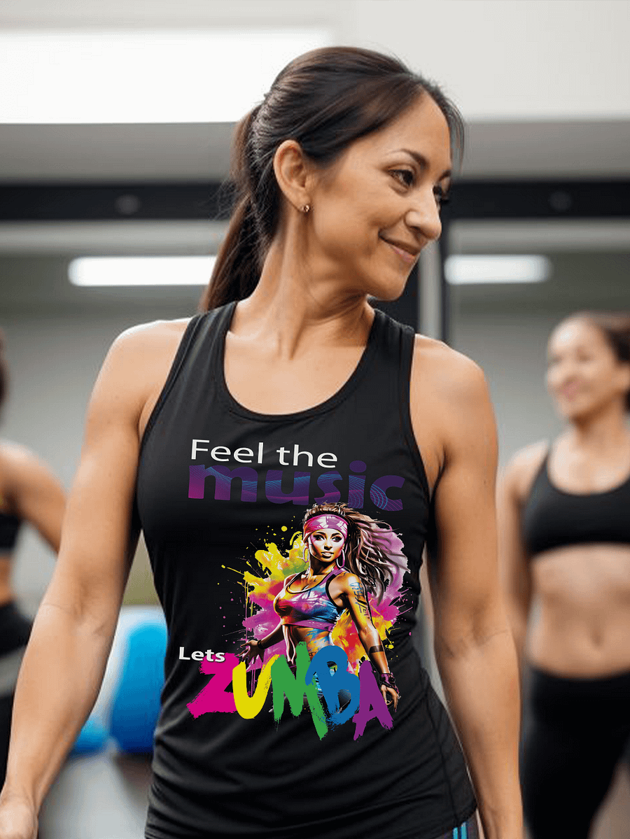 Feel The Music Lets Zumba Fitness Dance Class Instructor Tanktop product image (1)