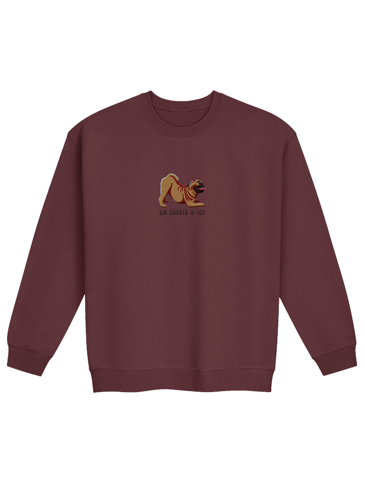 Sir Snorts-A-Lot Sweatshirt (Embroidered) of a Pug(Tan) product image (2)