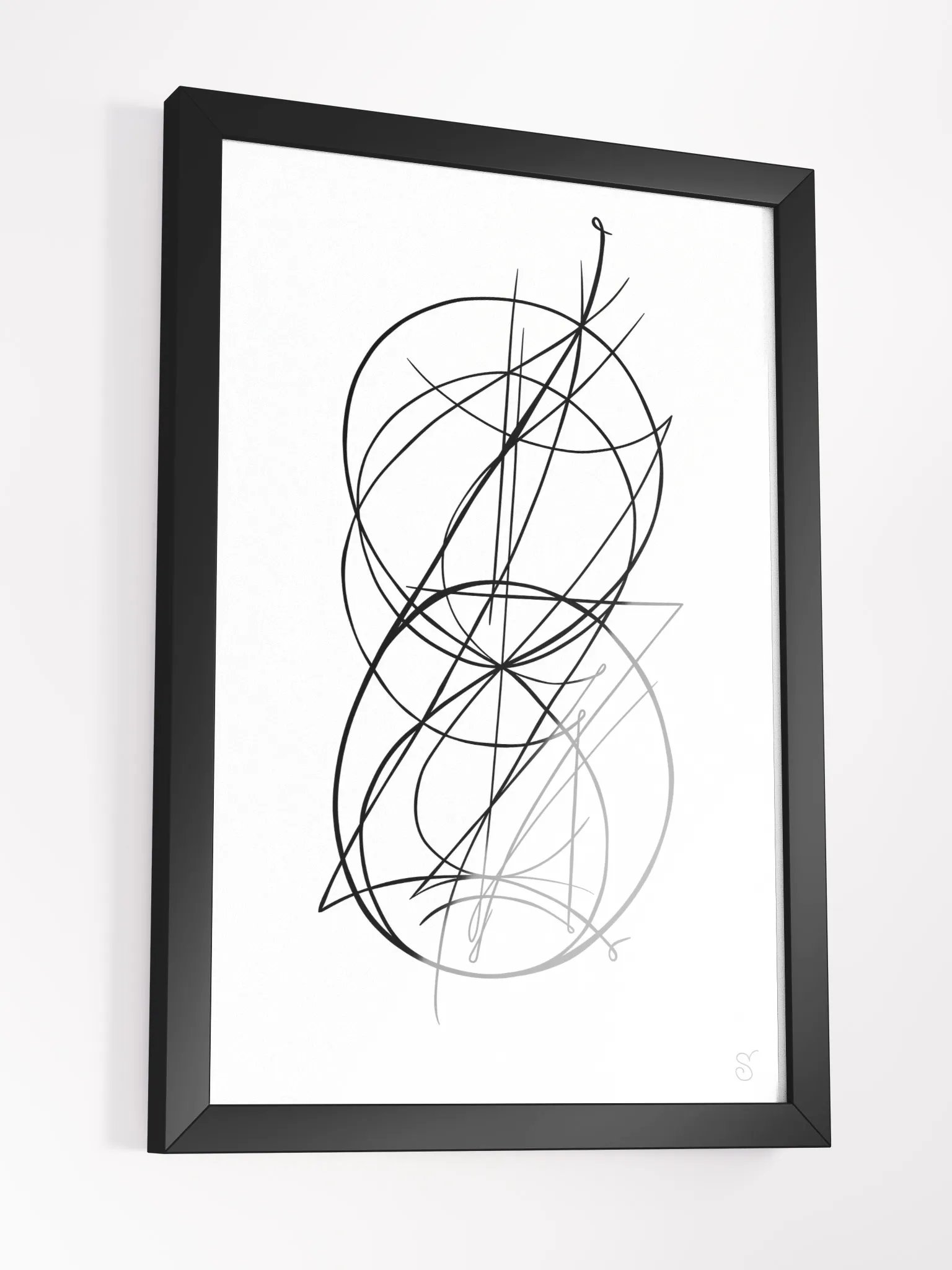 Interlocking Minimalistic Poster Art - Abstract Image No. 8 product image (3)