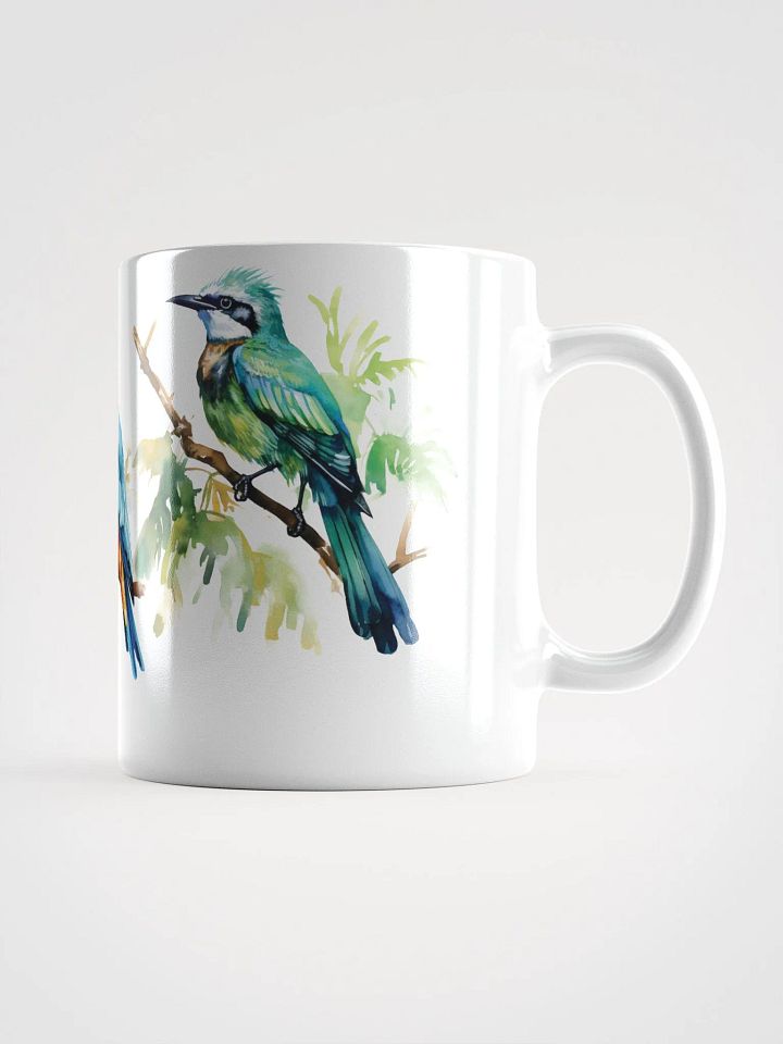 Vibrant Tropical Aviary White Glossy Mug product image (1)